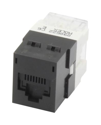 Информационный разъём MOLEX GSC Cat.6, 568A/B, с защитной шторкой, чёрный (KSJ-00018-04)