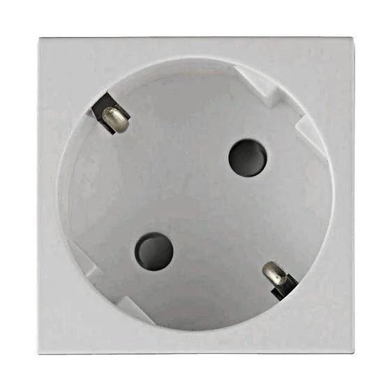 Efapel 45131 SBR Розетка 220В 2к+з, (45х45мм), белая (45131 SBR)