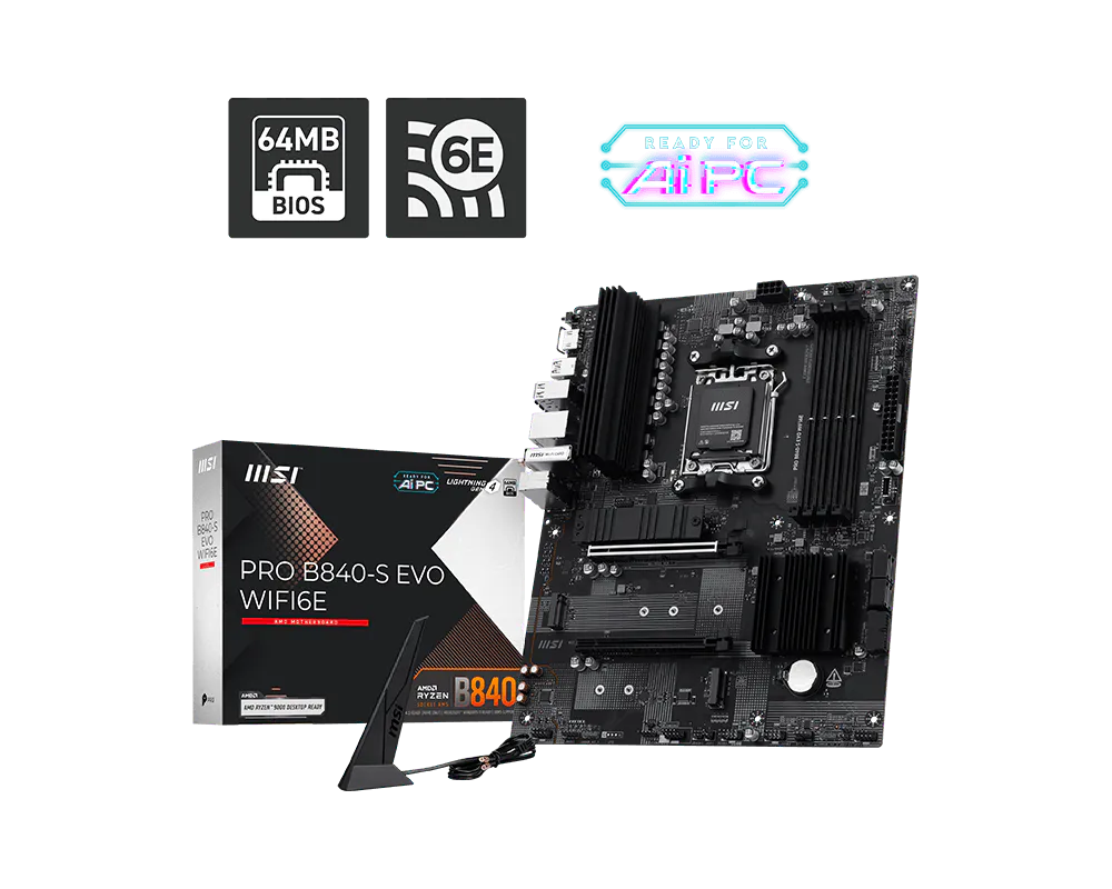 Материнская плата MSI PRO B840-S EVO WIFI6E (PRO B840-S EVO WIFI6E)