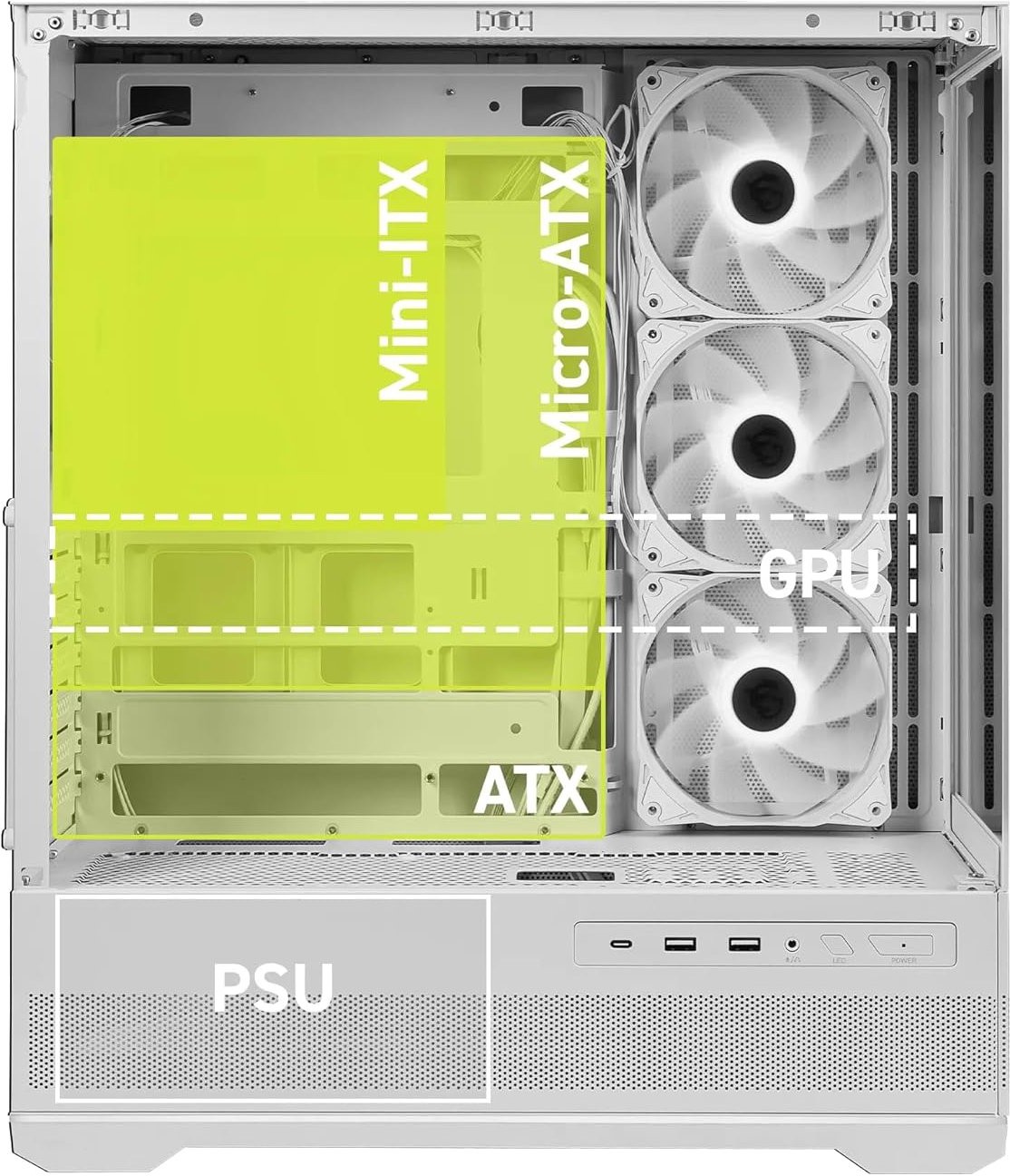 Компьютерный корпус MSI MAG PANO 110R PZ WHITE (MAG PANO 110R PZ WHITE)