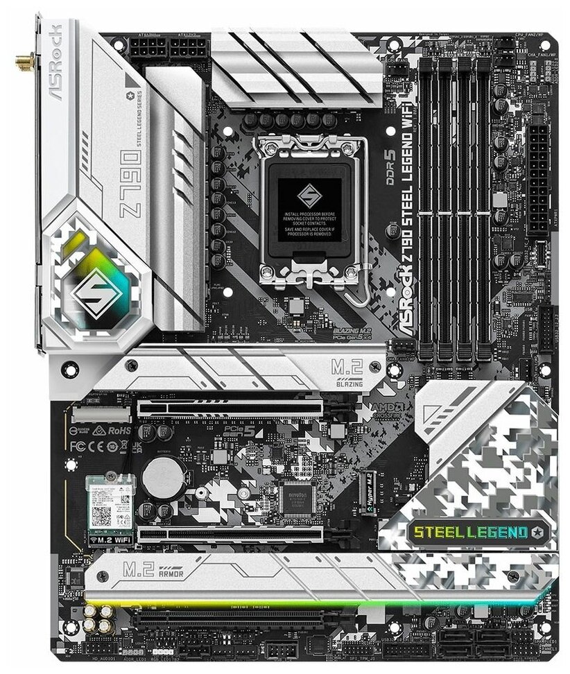 Материнская плата ASRock Z790 STEEL LEGEND WIFI LGA1700 HDMI DP ATX (Z790 STEEL LEGEND WIFI) Материнская плата ASRock Z790 STEEL LEGEND WIFI LGA1700 HDMI DP ATX (Z790 STEEL LEGEND WIFI)