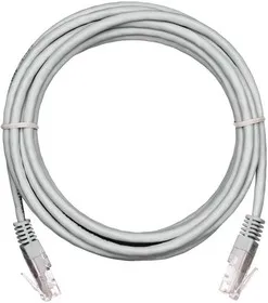 Патч-корд UTP, Кат.5е, 10м, NETLAN, 4 пары, серый, упак. 5шт (EC-PC4UD55B-BC-PVC-100-GY)