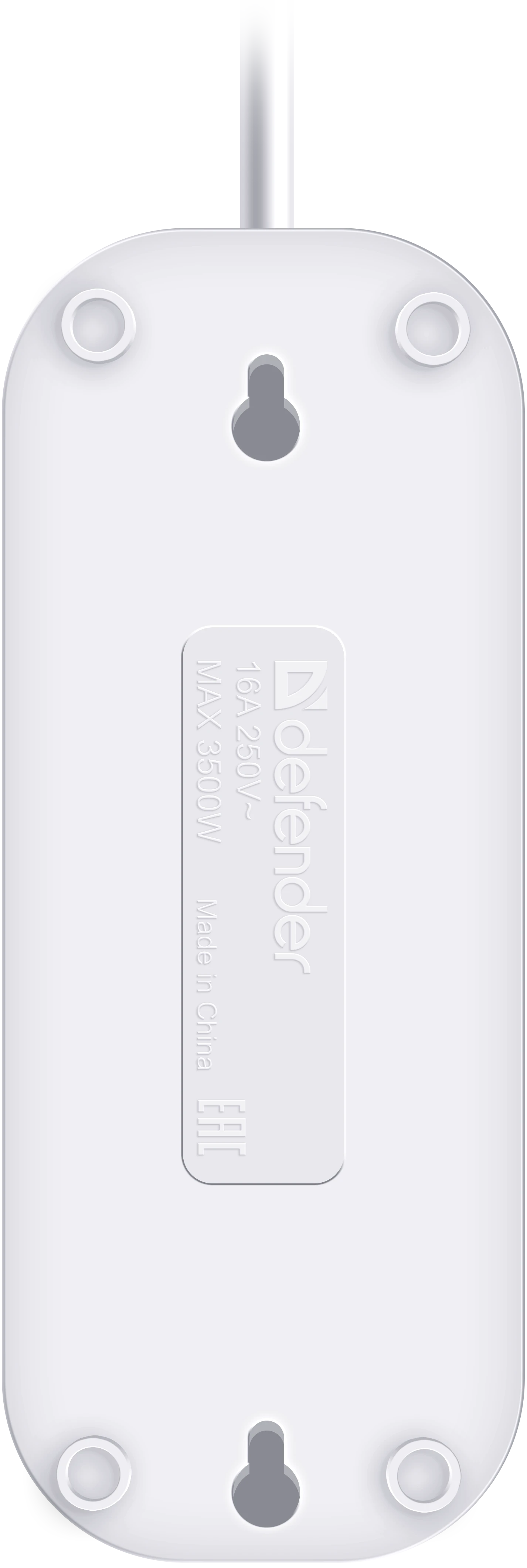 Удлинитель с заземлением Defender R330 16 А, 10 м, 3 розетки, белый (99369) Удлинитель с заземлением Defender R330 16 А, 10 м, 3 розетки, белый (99369)