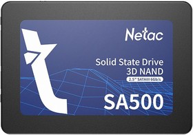 Твердотельный накопитель SSD 512Gb, SATA 6 Gb/s, Netac SA500 (NT01SA500-512-S3X)