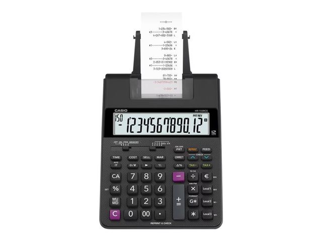 Калькулятор печатающий CASIO HR-150RCE-WB-EC, ЗУ в комплекте (HR-150RCE-WB-EC)