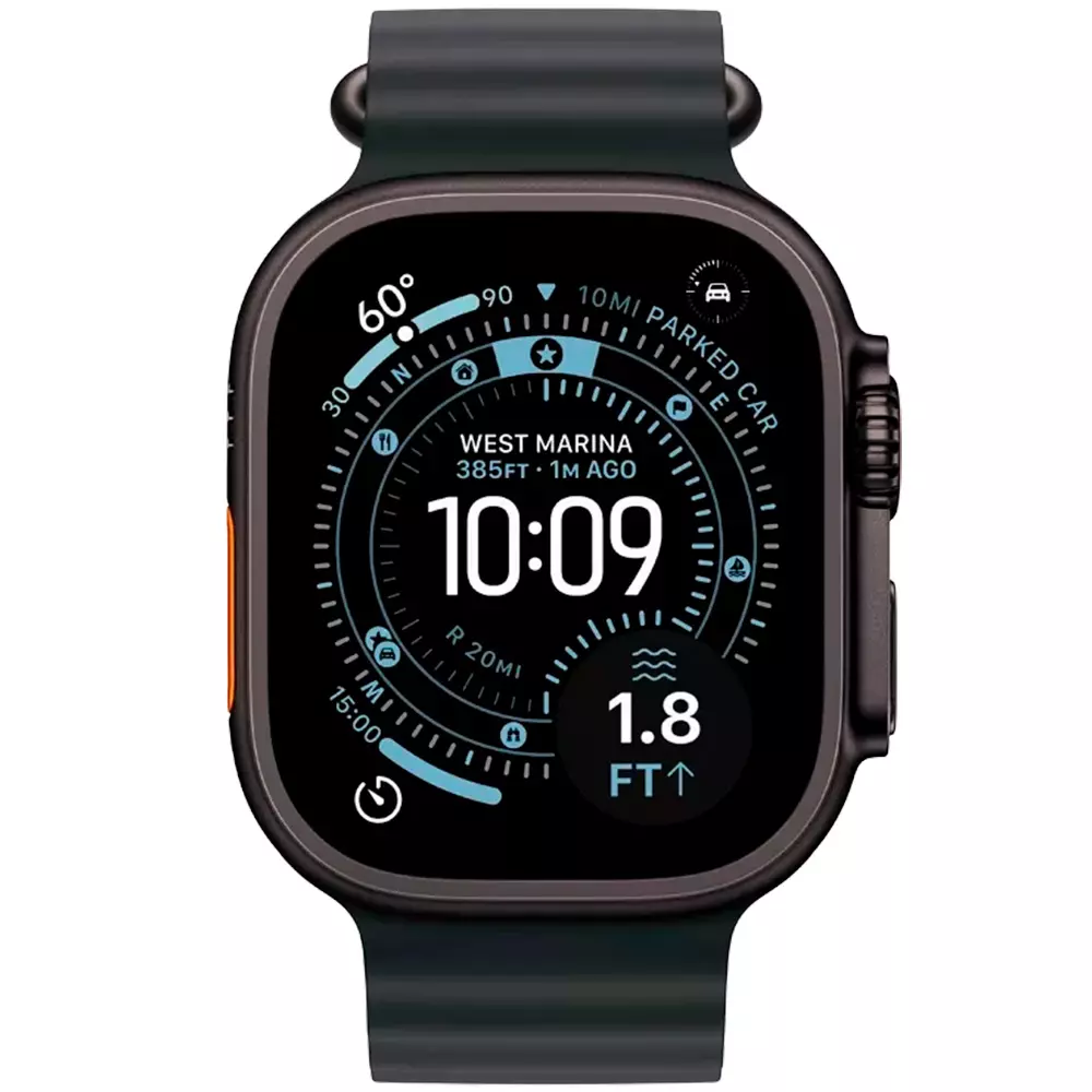 Смарт часы Apple Watch Ultra 3 GPS + Cellular 49mm Black Titanium Case with Black Ocean Band (MF0J4QR/A)