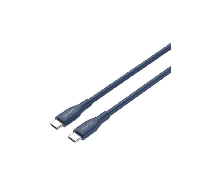 Кабель CanyonUSB-C-USB-C,60W,Silicon1m, Dark blue (CC60SC10)