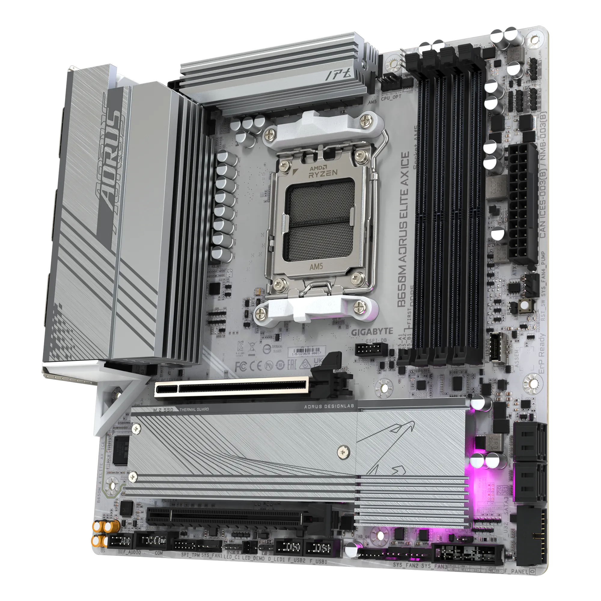 Материнская плата GIGABYTE B650M AORUS ELITE AX ICE (B650M A ELITE AX ICE)