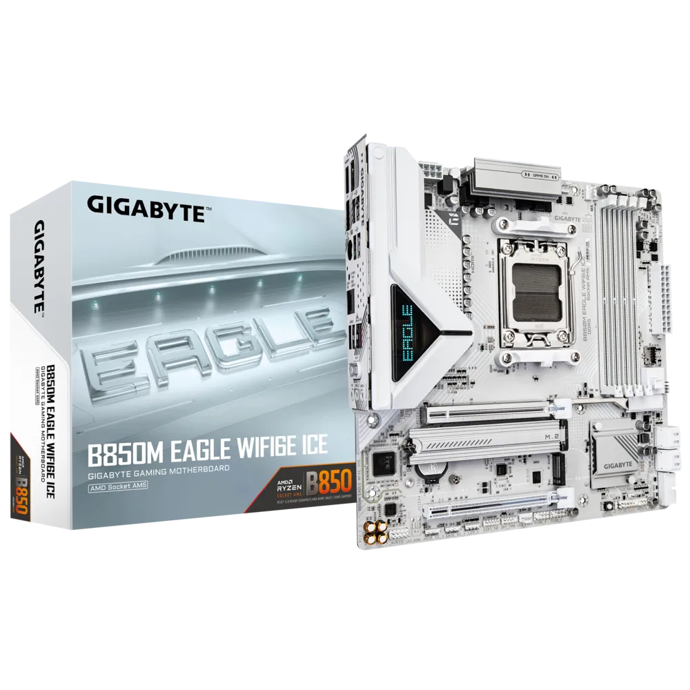 Материнская плата Gigabyte B850M EAGLE WIFI6E ICE (B850M EAGLE WF6E ICE)