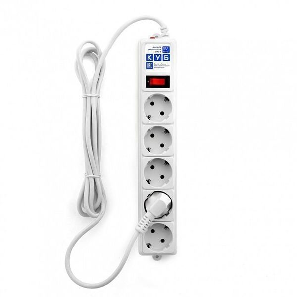 Сетевой фильтр Power Cube B, SPG-B-6-White, 1,9m, 5 розеток (SPG-B-6-WHITE)