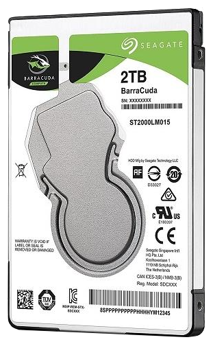 Жесткий диск HDD 2Tb Seagate Barracuda ST2000LM015 2.5" SATA 6Gb/s 128Mb 5400rpm (ST2000LM015)