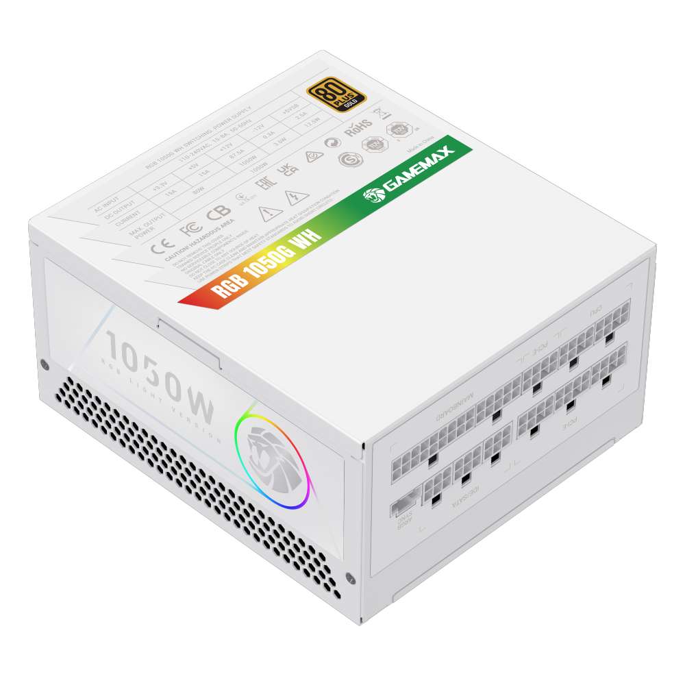 Блок питания Gamemax RGB 1050G White (2109-1050B0045)