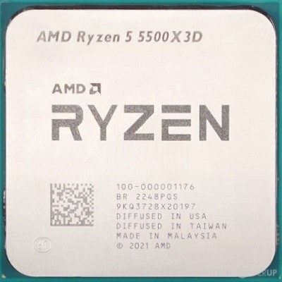 Процессор CPU AMD Ryzen 5 5500X3D, 3.0GHz (Vermeer, 4.0), 6C/12T, oem (100-000001504) 