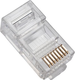 Коннектор RJ45 UTP 8P8C, универсальный, cat.5e, 100 шт. (TWT-PL45-8P8C)