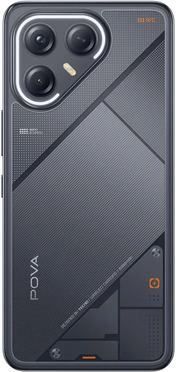 Смартфон TECNO POVA 7 Ultra 5G, 256+12 GB, Geek Black (LJ9/256/12GB/Geek Black)