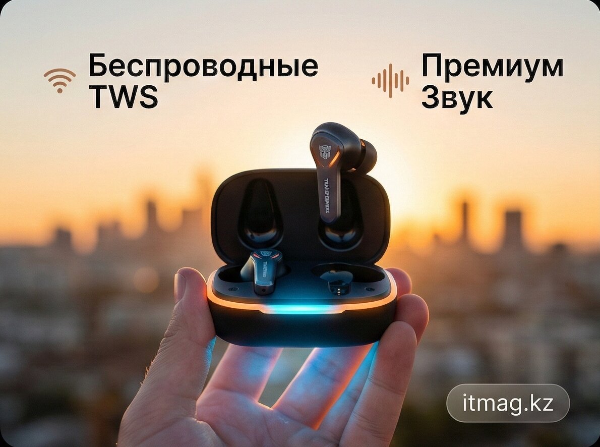 Наушники беспроводные TWS Transformers TF-T06, Gray(Black) ( TF-T06_Gray(Black))