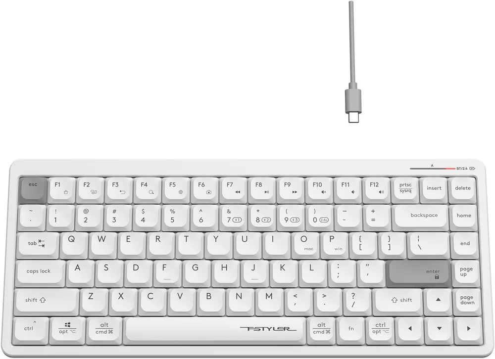 Клавиатура беспроводная A4tech Fstyler FBX53C White (FBX53C White)