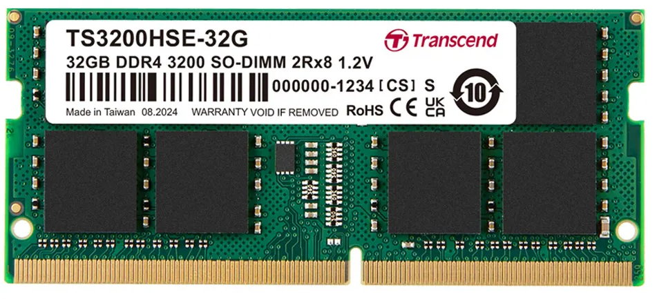 Память оперативная Notebook Transcend TS3200HSE-32G DDR4 32GB 3200 MT/s (TS3200HSE-32G)