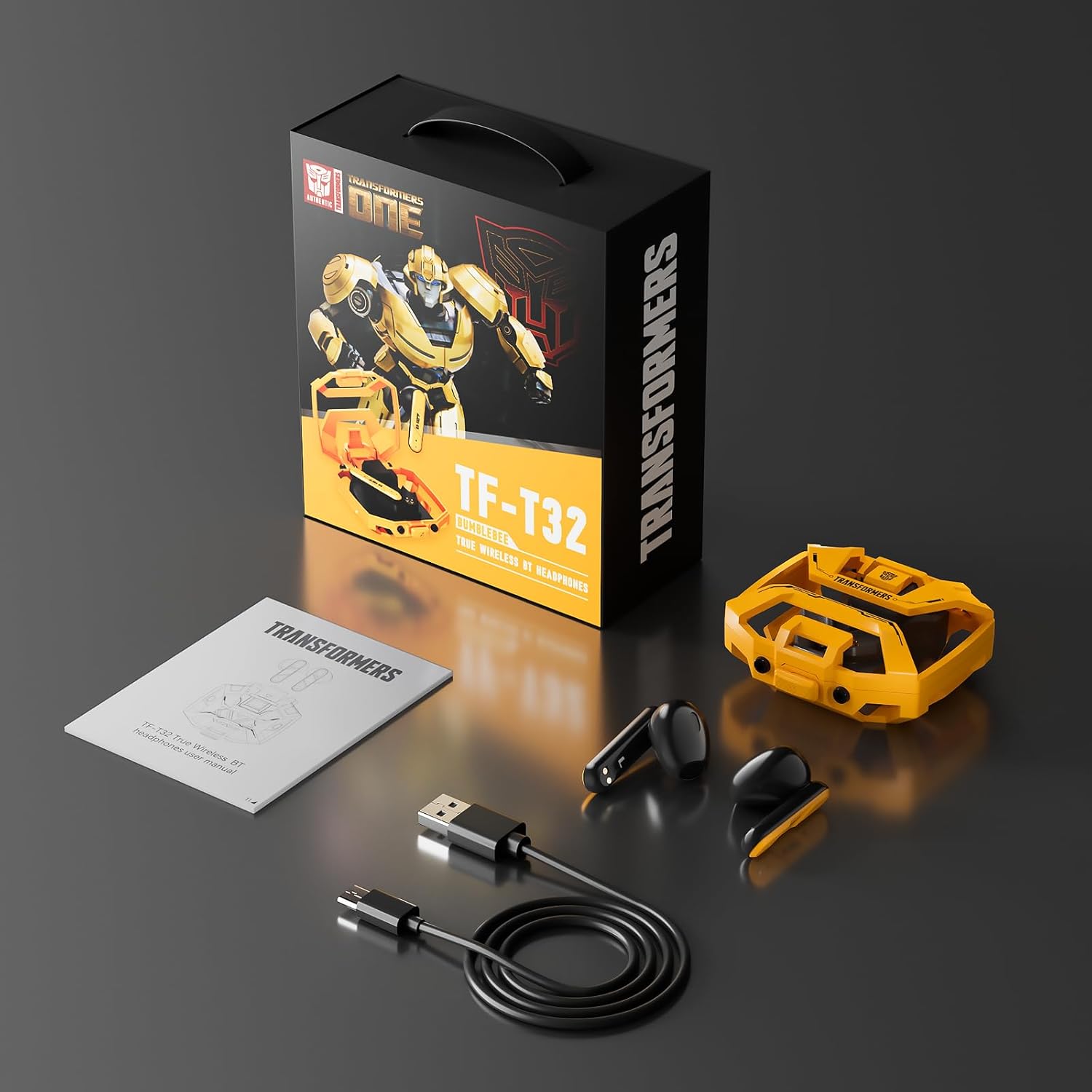 Наушники беспроводные TWS Transformers TF-T32 - Yellow (TF-T32-Y)