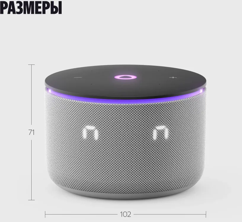 Колонки Яндекс.Станция Мини 3 Про на YaGPT, Grey (YNDX-00059GRY)