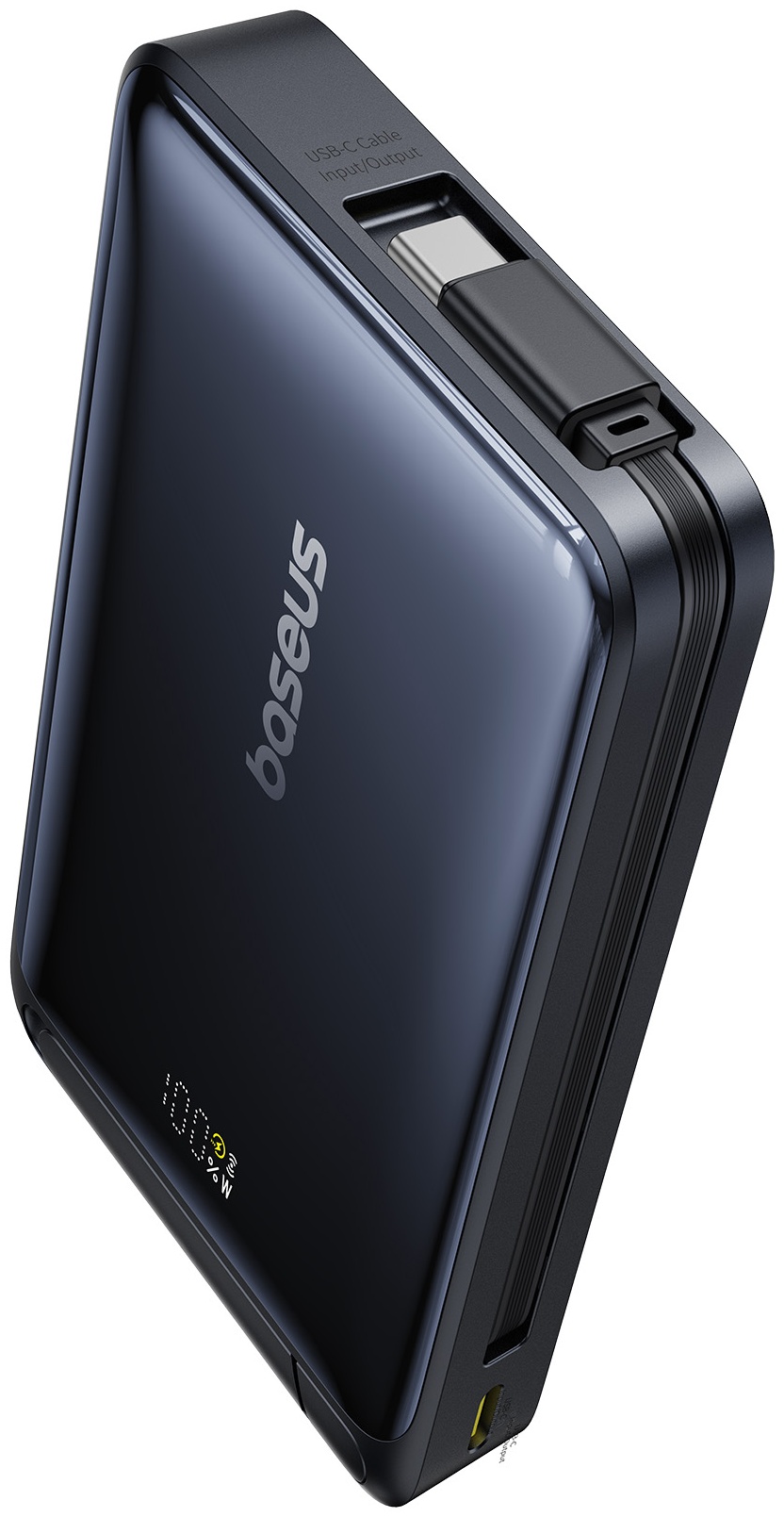 Портативный внешний аккумулятор Baseus Nomos Qi2, 10000mAh 45W - Black (P10078800123-01)
