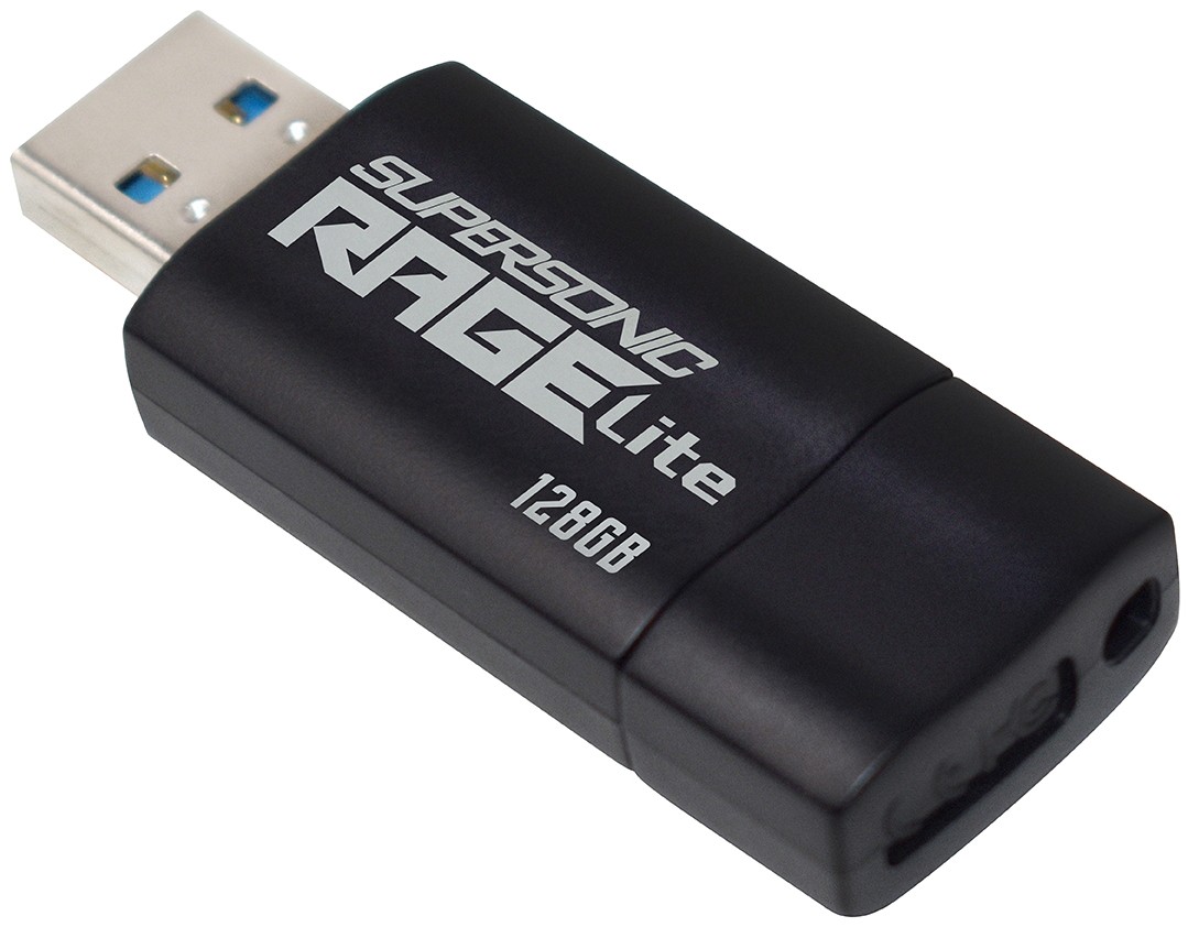 USB флеш-накопитель 128GB Patriot, Rage Lite, USB 3.2, black (PEF128GRLB32U)