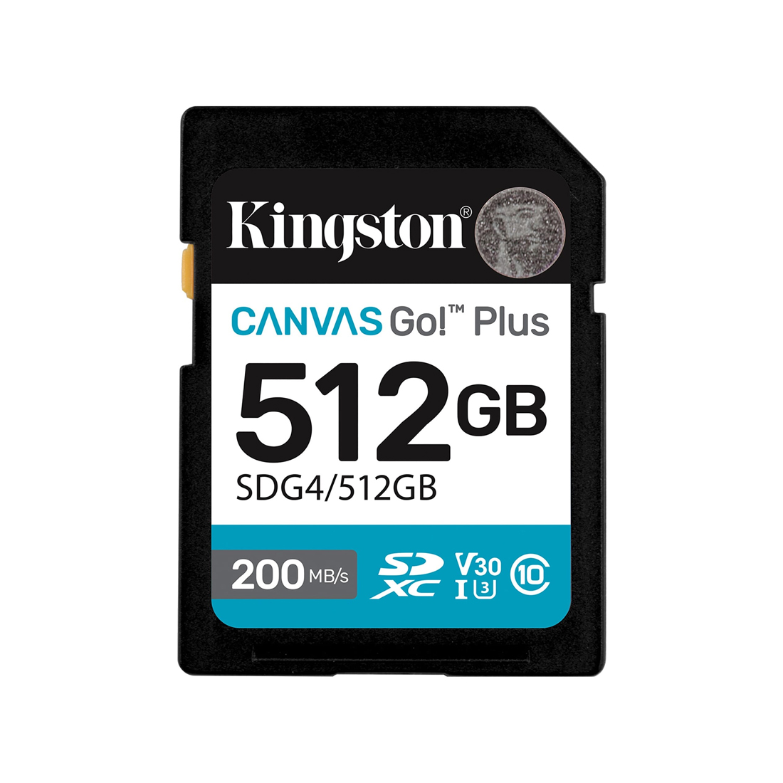 Карта памяти SD, Kingston Canvas Go! Plus, 512GB, Class 10 (SDG4/512GB)