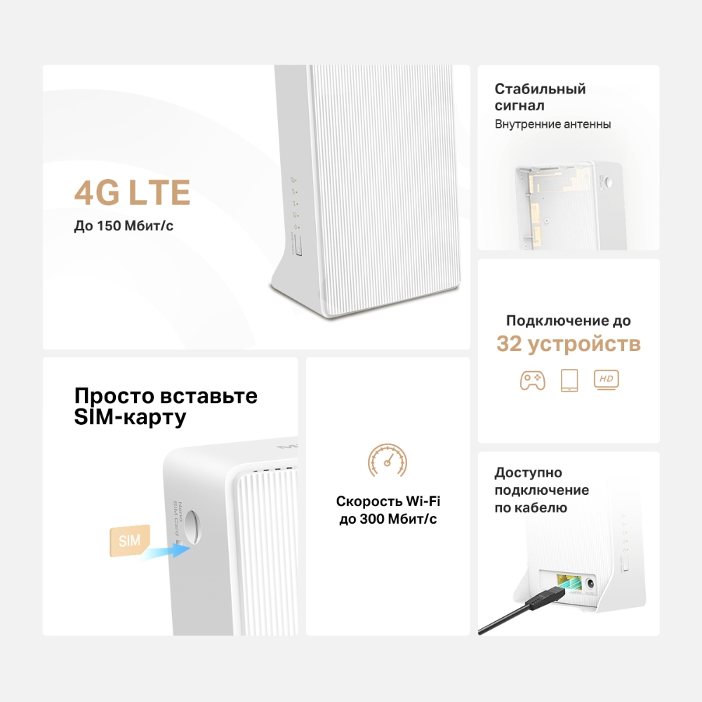 Маршрутизатор беспроводной Mercusys MB112-4G (MB112-4G) Маршрутизатор беспроводной Mercusys MB112-4G (MB112-4G)