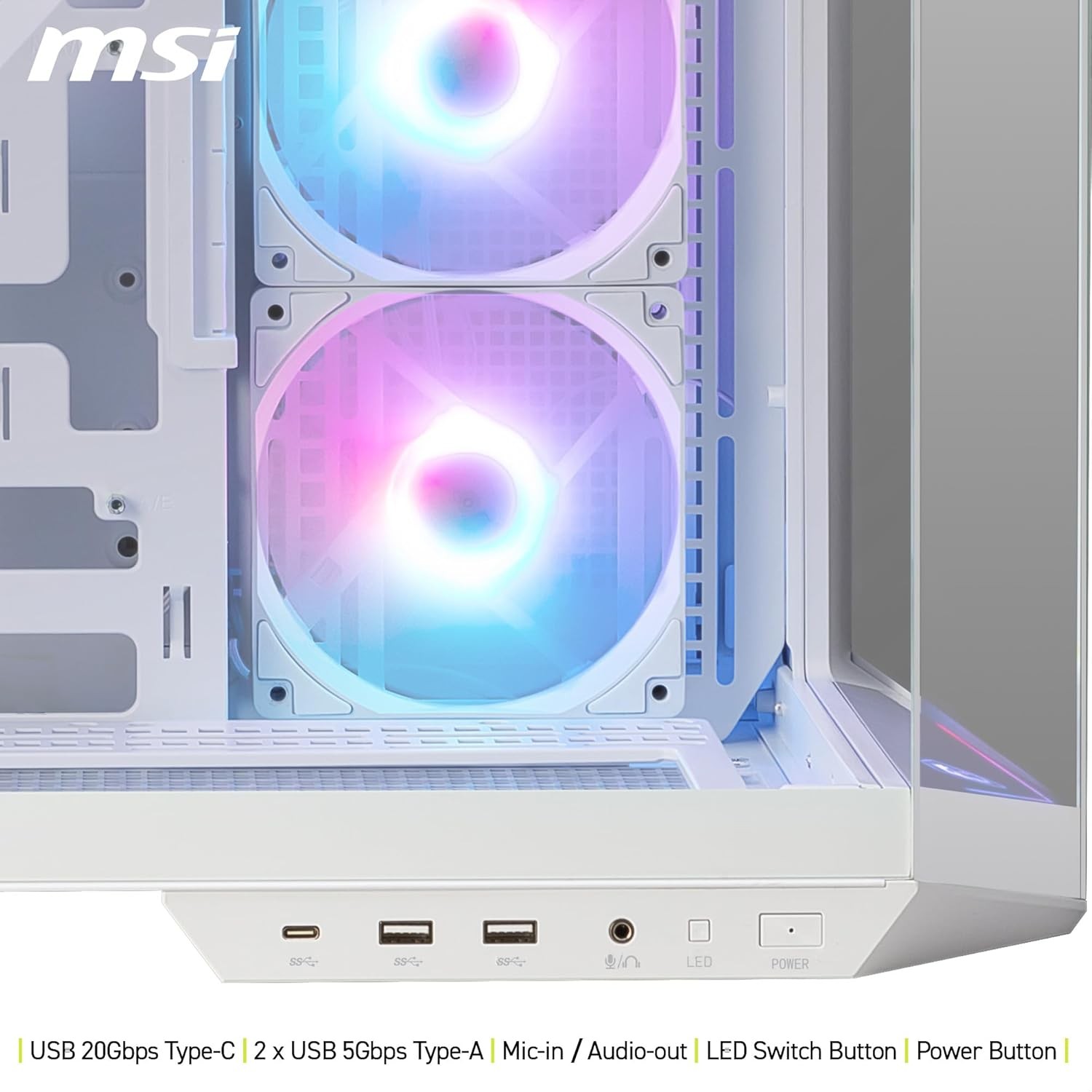 Компьютерный корпус MSI MAG PANO 100R PZ WHITE White (MAG PANO 100R PZ WHITE)