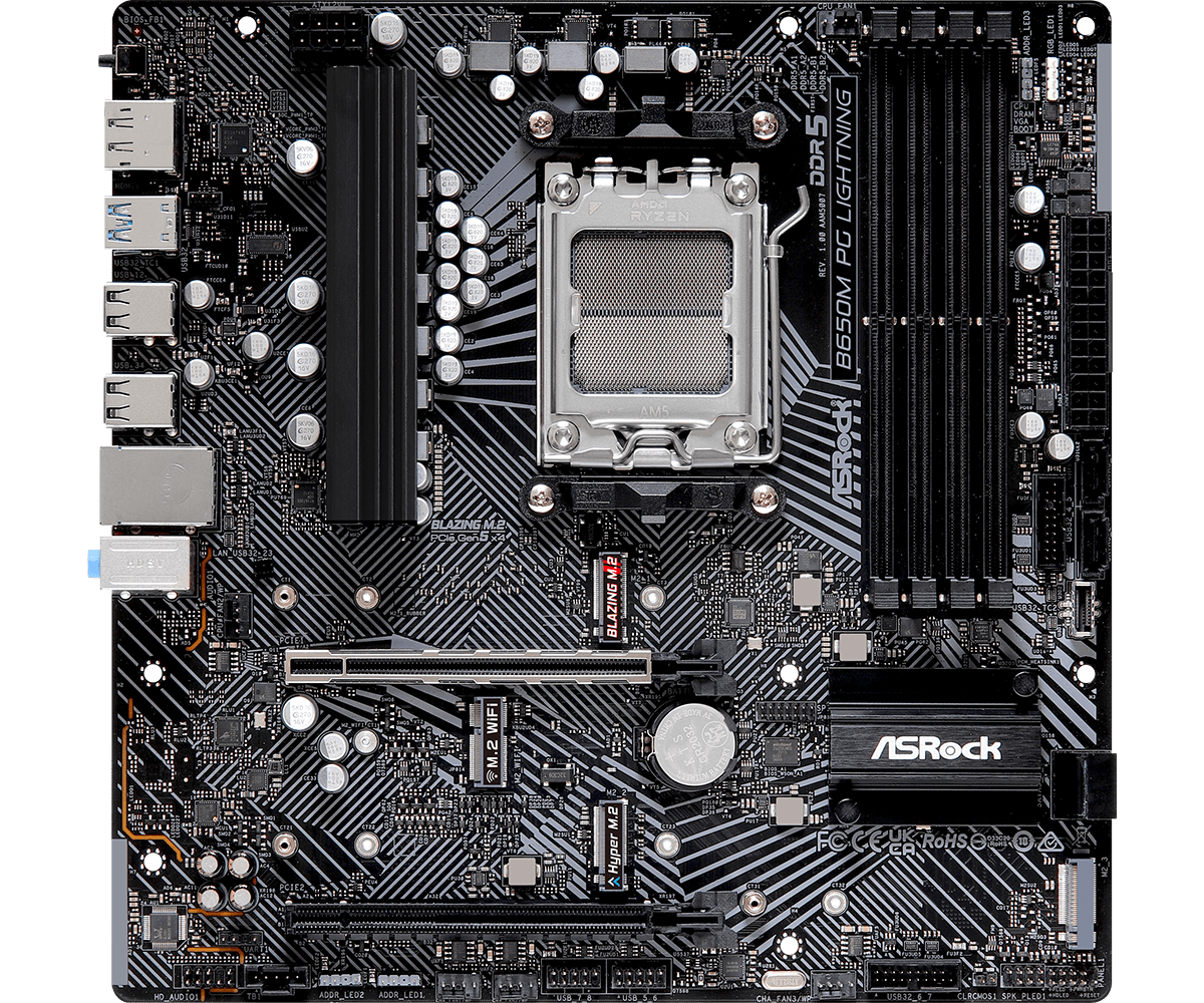 Материнская плата ASRock B650M PG Lightning (90-MXBMV0-A0UAYZ)