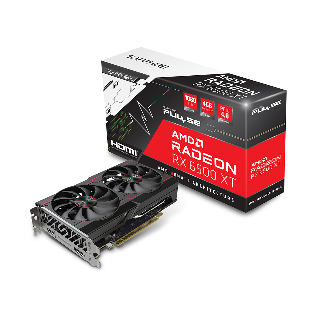 Видеокарта Sapphire PULSE RADEON RX 6500 XT GAMING OC 4G (11314-01-20G)