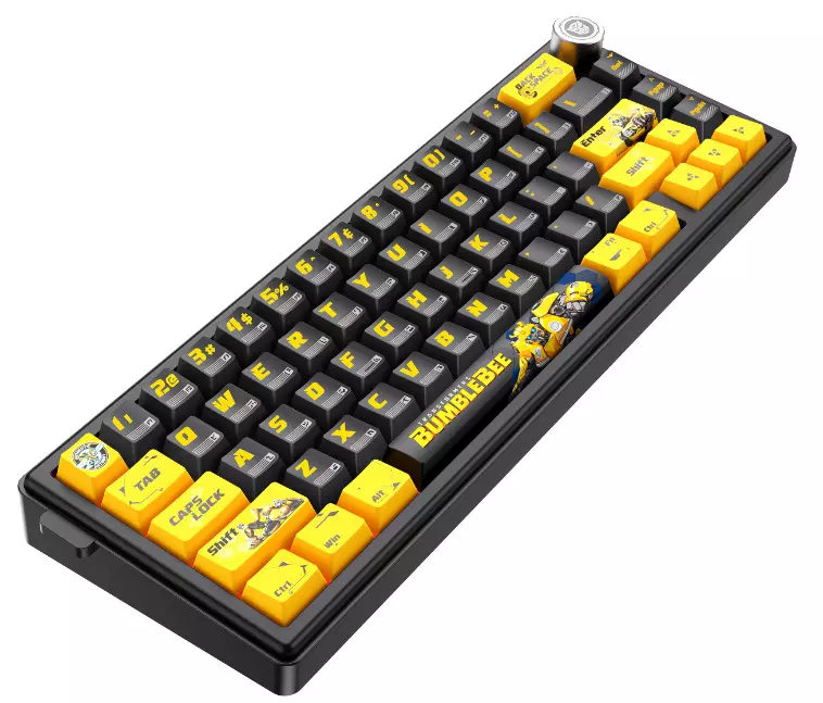 Клавиатура беспроводная Transformers TF-GK02, Yellow (Black) (TF-GK02, Yellow)
