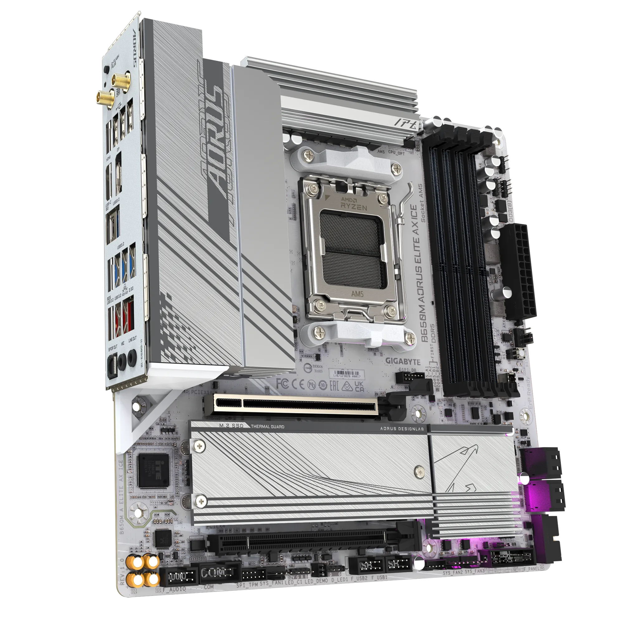  Материнская плата GIGABYTE B650M AORUS ELITE AX ICE (B650M A ELITE AX ICE)