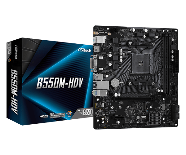 Материнская плата ASRock B550M-HDV, AM4 (90-MXBDJ0-A0UAYZ)