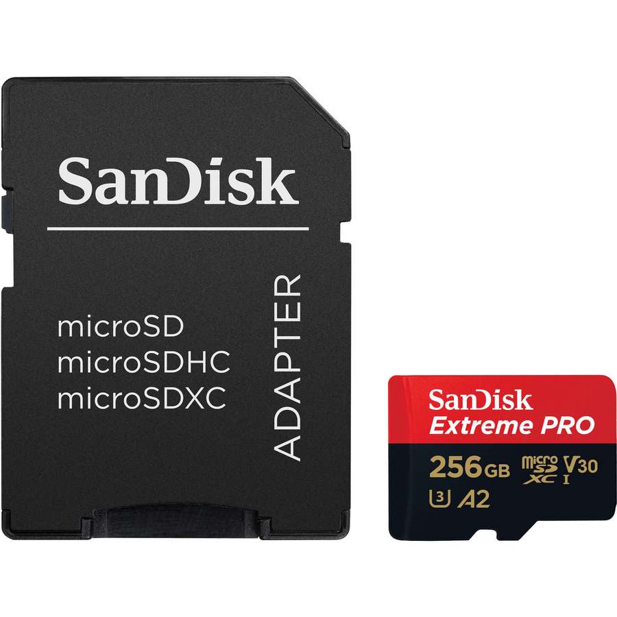 Карта памяти MicroSDXC 256GB SanDisk Extreme PRO, UHS-I 200MB/s, Class 10 (SDSQXCD-256G-GN6MA)