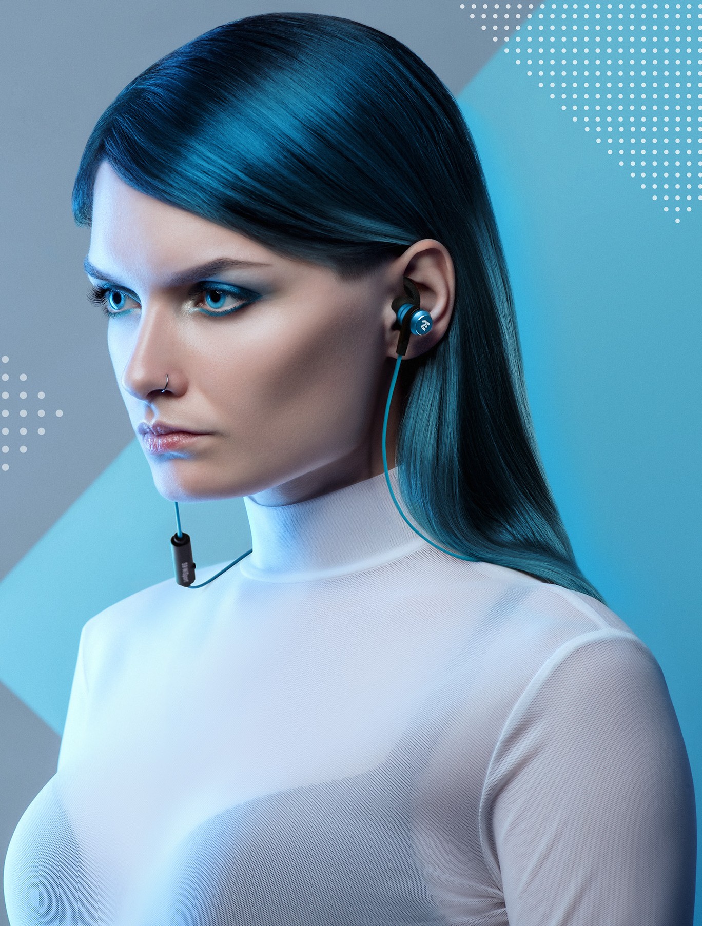 Bluetooth гарнитура 2E S9 Wisport, Blue (2E-IES9WBL)