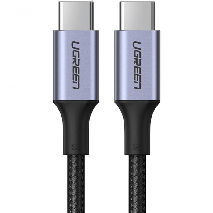 Кабель USB C - USB C, 480Mbps, 5A, QC4.0/PD3.0, 100W, 1m, US316 (70427)