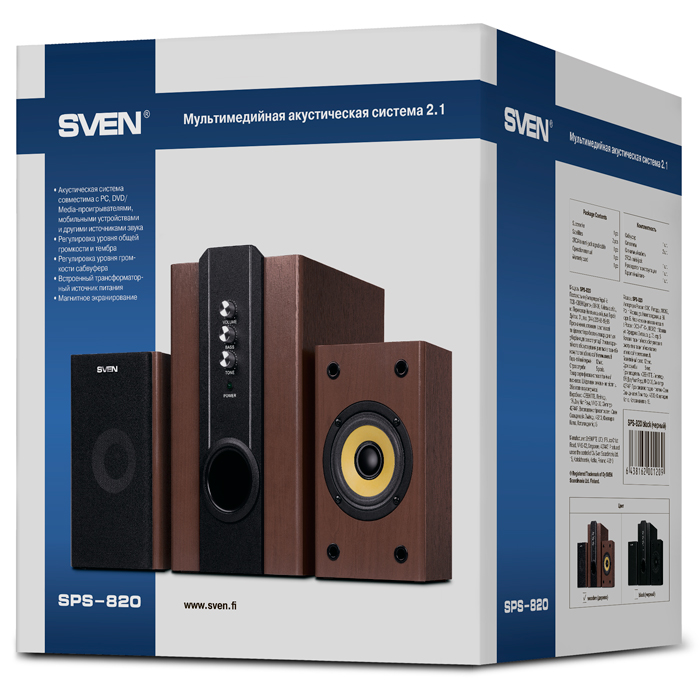  Колонки Sven SPS-820 (SPS-820 (2.1)-wood)