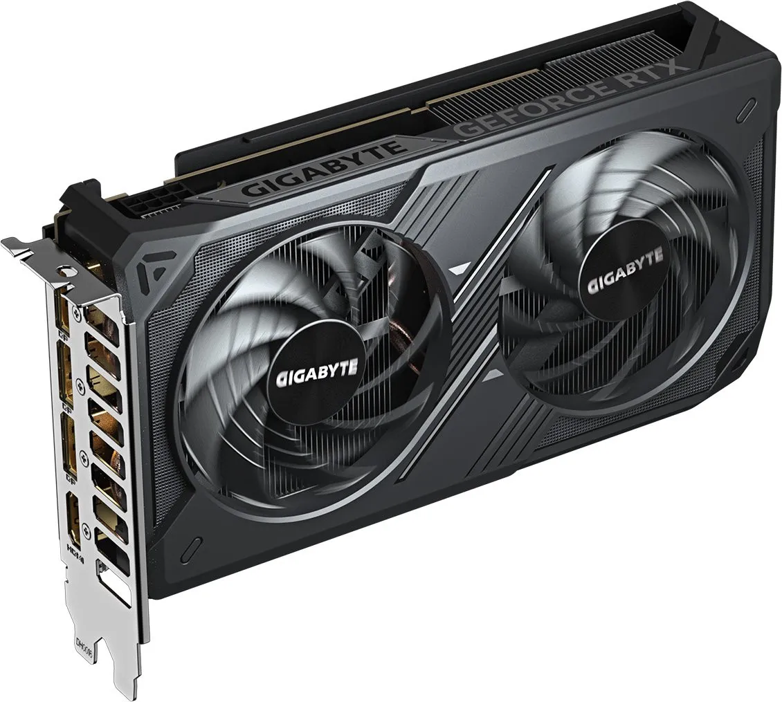 Видеокарта GPU NVIDIA, 8 GB, Gigabyte RTX 5060 WINDFORСE HDMI/3DP, GDDR7/128bit (GV-N5060WF2MAX OCV2-8GD)