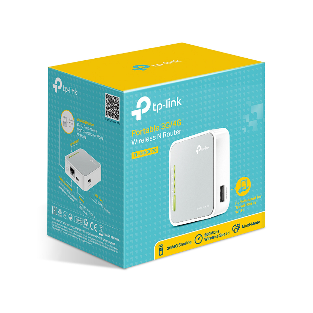 Маршрутизатор 3G/4G Портативный  TP-Link TL-MR3020 (TL-MR3020) Маршрутизатор 3G/4G Портативный  TP-Link TL-MR3020 (TL-MR3020)