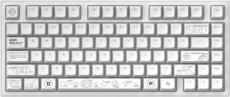 Клавиатура Dark Project ALU81A Terra Nova White (DPKB_NOVA_81_ANSI_WHITE_UA)