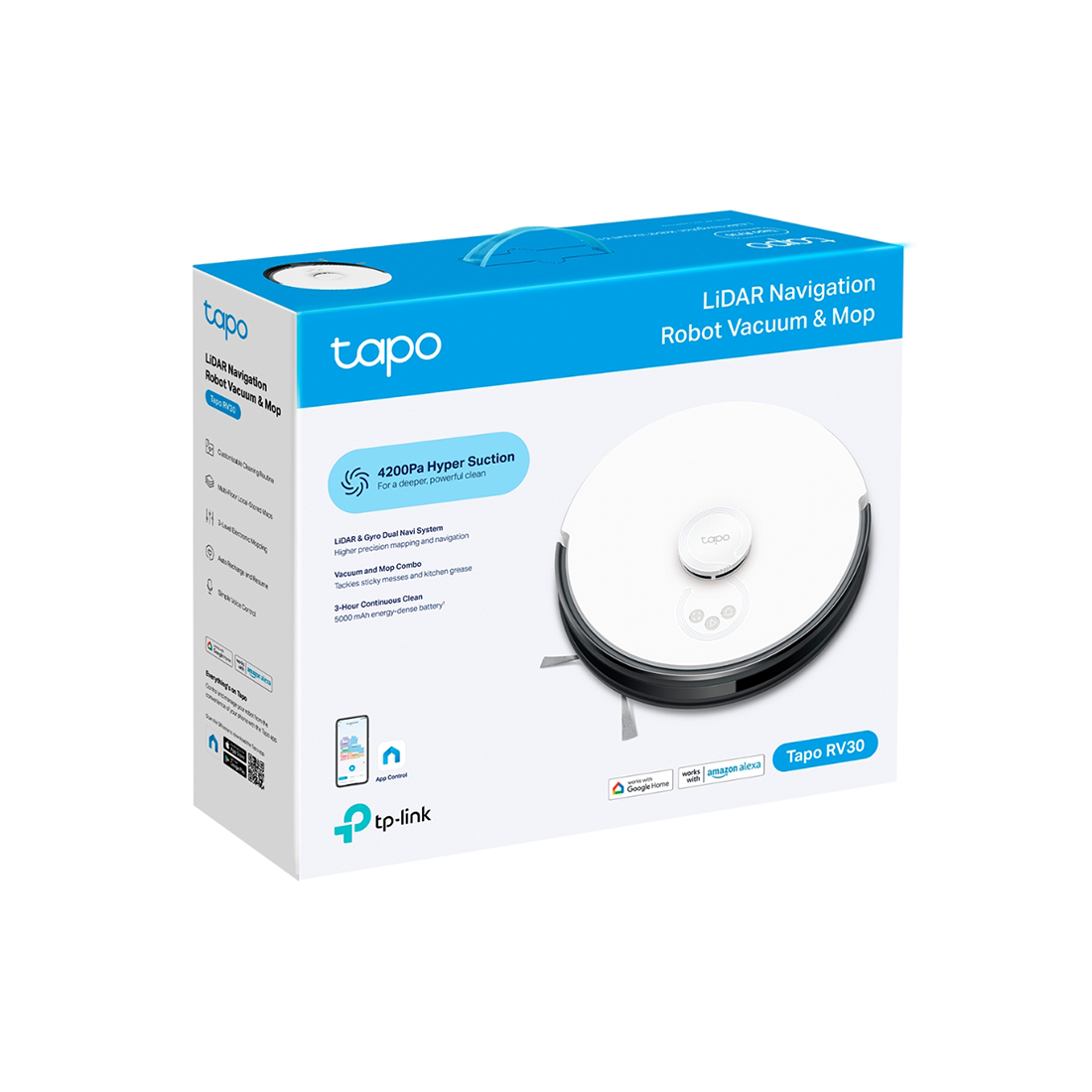 Робот-пылесос TP-Link Tapo RV30 с влажной уборкой и датчиком LiDAR (Tapo RV30)