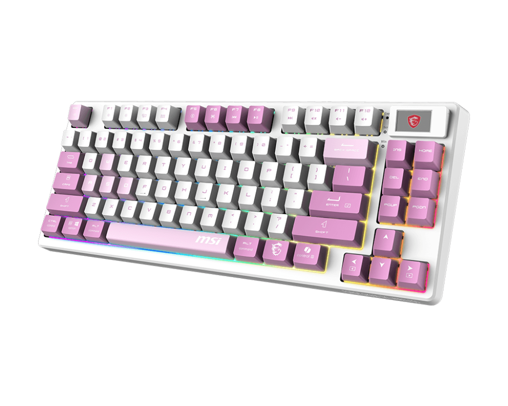 Игровая клавиатура MSI FORGE GK600 TKL WIRELESS VIOLET Белая (FORGE GK600 TKL W VIOLET RU)
