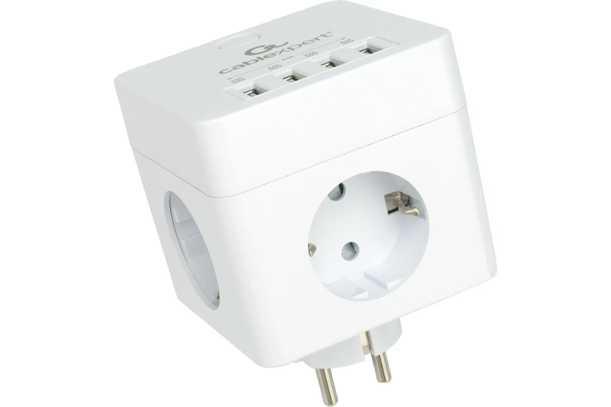 Сетевой фильтр Cablexpert Cube CUBE-4-U4-W (CUBE-4-U4-W) ( CUBE-4-U4-W)
