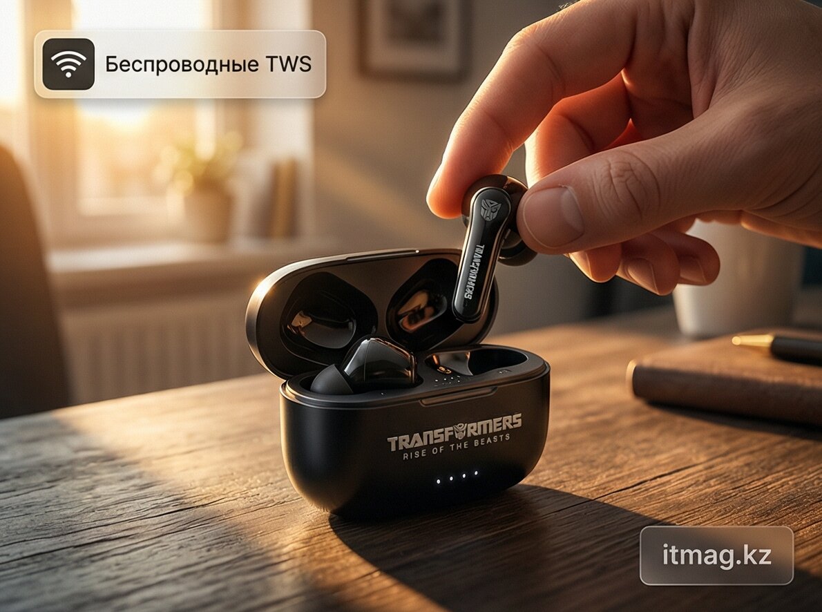 Наушники беспроводные TWS Transformers TF-T66, Black (TF-T66_Black)