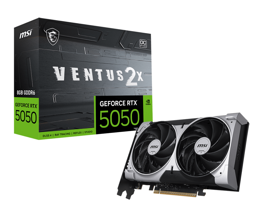 Видеокарта MSI GeForce RTX 5050 8G VENTUS 2X OC (G5050-8V2C)