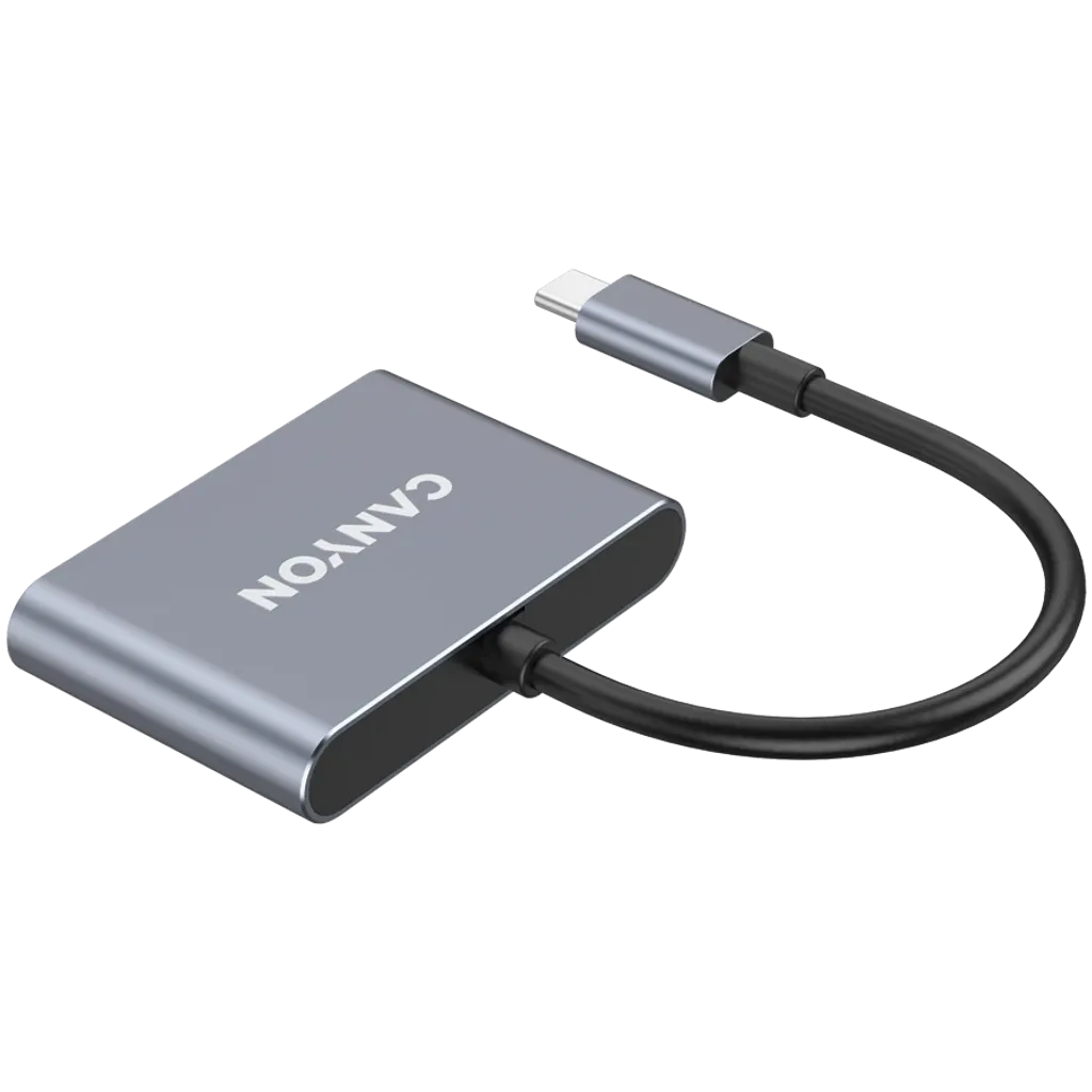 USB-хаб Canyon DS-3 3in1 USB-C Dark Grey (CNS-TDS3)