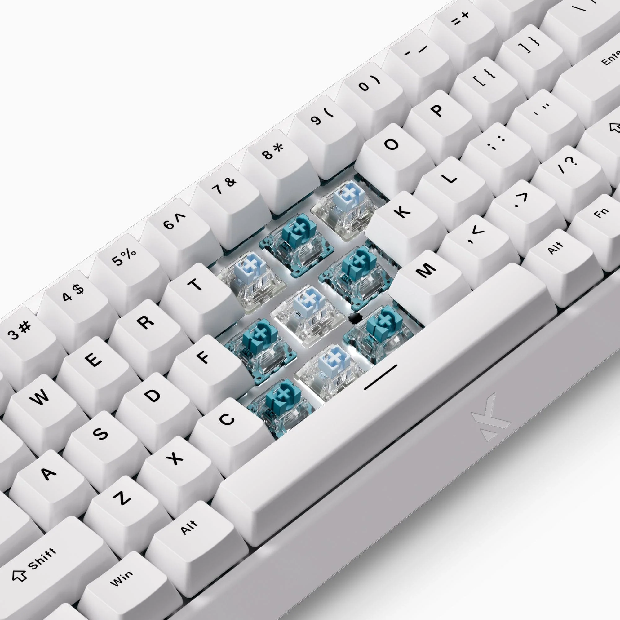 Клавиатура MCHOSE Ace 68 Hall Effect White, Ice Blue Magnetic Switch, Wired (MC-Ace68-15)
