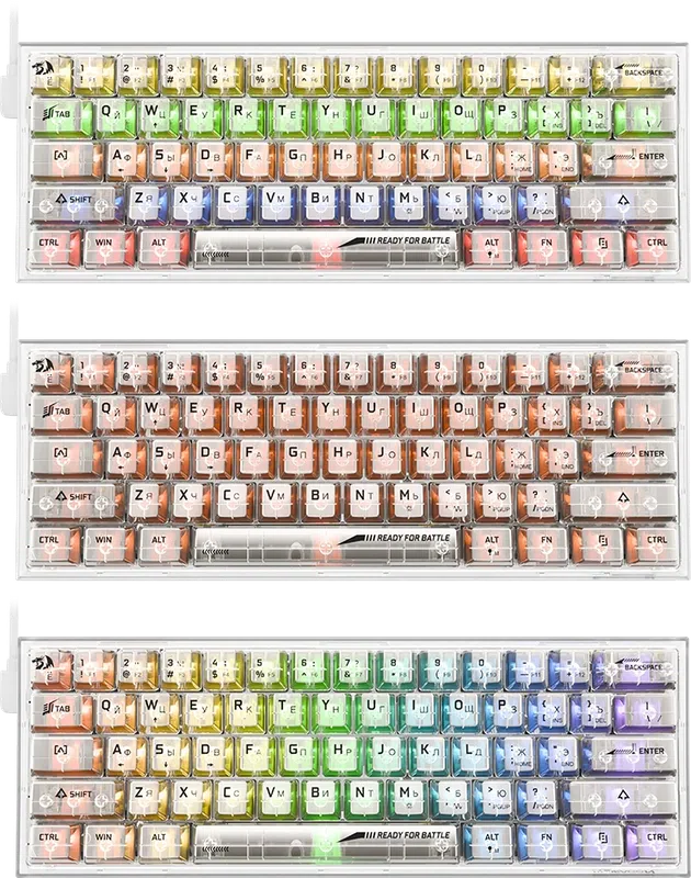 Клавиатура механическая Redragon Fizz прозрачный (71736)