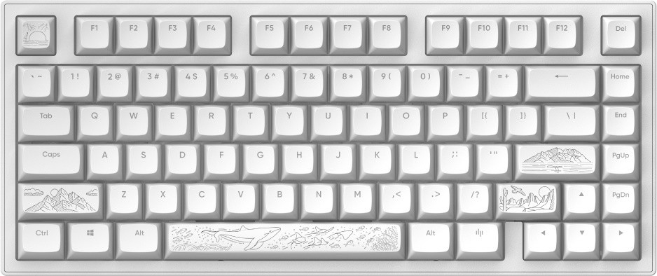 Клавиатура Dark Project ALU81A Terra Nostra White (DPKB_NOSTRA_81_ANSI_WHITE_UA)